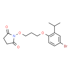 ChemSpider 2D Image | 1-[3-(4-Bromo-2-isopropylphenoxy)propoxy]-2,5-pyrrolidinedione | C16H20BrNO4