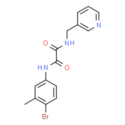 ChemSpider 2D Image | N-(4-Bromo-3-methylphenyl)-N'-(3-pyridinylmethyl)ethanediamide | C15H14BrN3O2