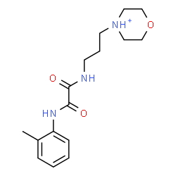 ChemSpider 2D Image | 4-[3-({[(2-Methylphenyl)amino](oxo)acetyl}amino)propyl]morpholin-4-ium | C16H24N3O3