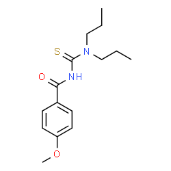 ChemSpider 2D Image | N-(Dipropylcarbamothioyl)-4-methoxybenzamide | C15H22N2O2S