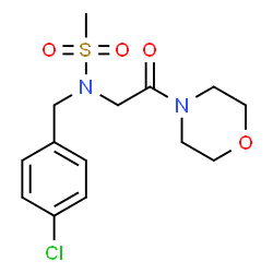 ChemSpider 2D Image | N-(4-Chlorobenzyl)-N-[2-(4-morpholinyl)-2-oxoethyl]methanesulfonamide | C14H19ClN2O4S