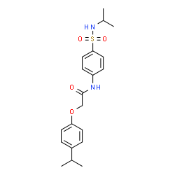 ChemSpider 2D Image | 2-(4-Isopropylphenoxy)-N-[4-(isopropylsulfamoyl)phenyl]acetamide | C20H26N2O4S