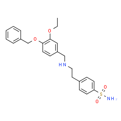 ChemSpider 2D Image | 4-(2-{[4-(Benzyloxy)-3-ethoxybenzyl]amino}ethyl)benzenesulfonamide | C24H28N2O4S