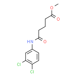 ChemSpider 2D Image | Methyl 5-[(3,4-dichlorophenyl)amino]-5-oxopentanoate | C12H13Cl2NO3