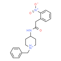 ChemSpider 2D Image | 1-Benzyl-4-{[(2-nitrophenyl)acetyl]amino}piperidinium | C20H24N3O3