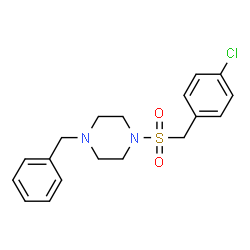 ChemSpider 2D Image | 1-Benzyl-4-[(4-chlorobenzyl)sulfonyl]piperazine | C18H21ClN2O2S