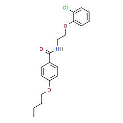 ChemSpider 2D Image | 4-Butoxy-N-[2-(2-chlorophenoxy)ethyl]benzamide | C19H22ClNO3