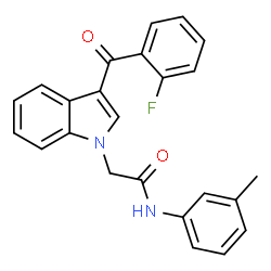 ChemSpider 2D Image | 2-[3-(2-Fluorobenzoyl)-1H-indol-1-yl]-N-(3-methylphenyl)acetamide | C24H19FN2O2