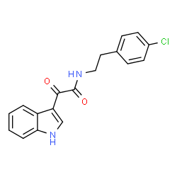 ChemSpider 2D Image | N-[2-(4-Chlorophenyl)ethyl]-2-(1H-indol-3-yl)-2-oxoacetamide | C18H15ClN2O2