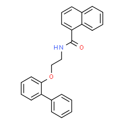 ChemSpider 2D Image | N-[2-(2-Biphenylyloxy)ethyl]-1-naphthamide | C25H21NO2