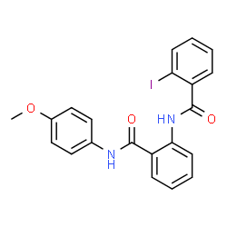 ChemSpider 2D Image | 2-Iodo-N-{2-[(4-methoxyphenyl)carbamoyl]phenyl}benzamide | C21H17IN2O3