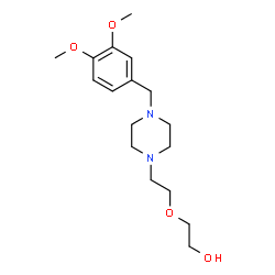 ChemSpider 2D Image | 2-{2-[4-(3,4-Dimethoxybenzyl)-1-piperazinyl]ethoxy}ethanol | C17H28N2O4