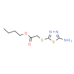 ChemSpider 2D Image | Butyl [(5-amino-1,3,4-thiadiazol-2-yl)sulfanyl]acetate | C8H13N3O2S2