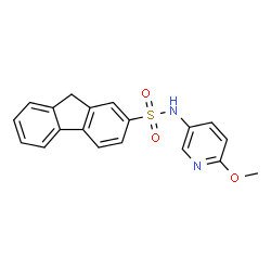 ChemSpider 2D Image | N-(6-Methoxy-3-pyridinyl)-9H-fluorene-2-sulfonamide | C19H16N2O3S