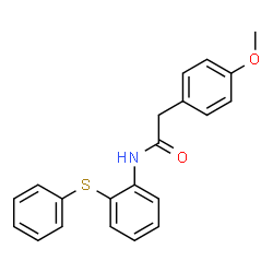 ChemSpider 2D Image | 2-(4-Methoxyphenyl)-N-[2-(phenylsulfanyl)phenyl]acetamide | C21H19NO2S