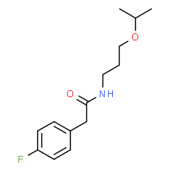 ChemSpider 2D Image | 2-(4-Fluorophenyl)-N-(3-isopropoxypropyl)acetamide | C14H20FNO2