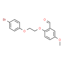 ChemSpider 2D Image | 2-[2-(4-Bromophenoxy)ethoxy]-5-methoxybenzaldehyde | C16H15BrO4
