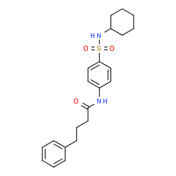 ChemSpider 2D Image | N-[4-(Cyclohexylsulfamoyl)phenyl]-4-phenylbutanamide | C22H28N2O3S