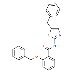 ChemSpider 2D Image | 2-(Benzyloxy)-N-(5-benzyl-1,3-thiazol-2-yl)benzamide | C24H20N2O2S