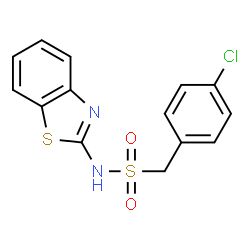 ChemSpider 2D Image | N-(1,3-Benzothiazol-2-yl)-1-(4-chlorophenyl)methanesulfonamide | C14H11ClN2O2S2