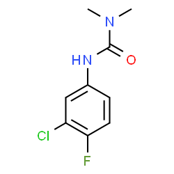 ChemSpider 2D Image | 3-(3-Chloro-4-fluorophenyl)-1,1-dimethylurea | C9H10ClFN2O