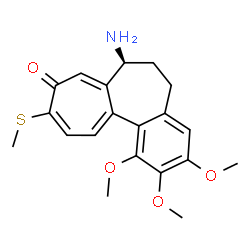 ChemSpider 2D Image | (7S)-7-Amino-6,7-dihydro-1,2,3-trimethoxy-10-(methylthio)benzo[a]heptalen-9(5H)-one | C20H23NO4S