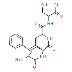 ChemSpider 2D Image | phe-val-leu-ser | C23H36N4O6