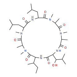 ChemSpider 2D Image | Cyclo(N-methylalanyl-N-methylleucylleucyl-N-methylalanyl-N-methylalanyl-3-hydroxyleucylisoleucyl) | C37H67N7O8