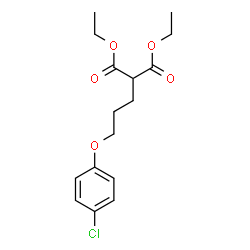 ChemSpider 2D Image | Diethyl [3-(4-chlorophenoxy)propyl]malonate | C16H21ClO5