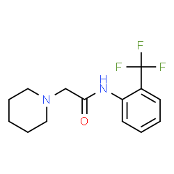 ChemSpider 2D Image | 2-(1-Piperidinyl)-N-[2-(trifluoromethyl)phenyl]acetamide | C14H17F3N2O