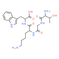 ChemSpider 2D Image | thr-gly-lys-trp | C23H34N6O6