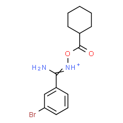 ChemSpider 2D Image | Amino(3-bromophenyl)-N-[(cyclohexylcarbonyl)oxy]methaniminium | C14H18BrN2O2
