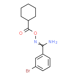 ChemSpider 2D Image | 3-Bromo-N'-[(cyclohexylcarbonyl)oxy]benzenecarboximidamide | C14H17BrN2O2