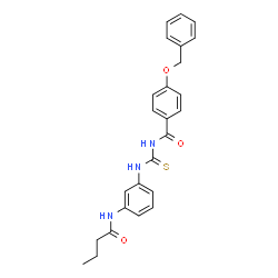 ChemSpider 2D Image | 4-(Benzyloxy)-N-{[3-(butyrylamino)phenyl]carbamothioyl}benzamide | C25H25N3O3S