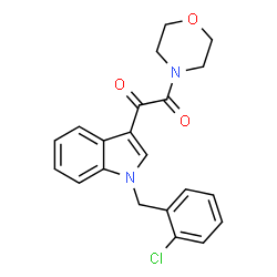 ChemSpider 2D Image | 1-[1-(2-Chlorobenzyl)-1H-indol-3-yl]-2-(4-morpholinyl)-1,2-ethanedione | C21H19ClN2O3