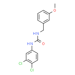ChemSpider 2D Image | 1-(3,4-Dichlorophenyl)-3-(3-methoxybenzyl)urea | C15H14Cl2N2O2