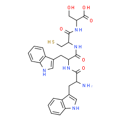 ChemSpider 2D Image | trp-trp-cys-ser | C28H32N6O6S