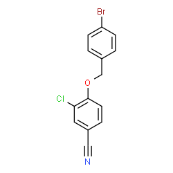 ChemSpider 2D Image | 4-[(4-Bromobenzyl)oxy]-3-chlorobenzonitrile | C14H9BrClNO