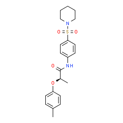 ChemSpider 2D Image | (2R)-2-(4-Methylphenoxy)-N-[4-(1-piperidinylsulfonyl)phenyl]propanamide | C21H26N2O4S