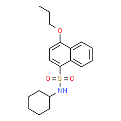 ChemSpider 2D Image | N-Cyclohexyl-4-propoxy-1-naphthalenesulfonamide | C19H25NO3S