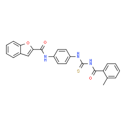 ChemSpider 2D Image | N-(4-{[(2-Methylbenzoyl)carbamothioyl]amino}phenyl)-1-benzofuran-2-carboxamide | C24H19N3O3S