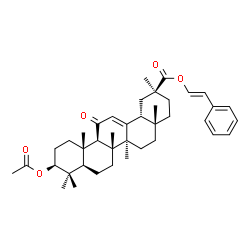 ChemSpider 2D Image | Cinnamyl 3b-Hydroxy-11-oxoolean-12-en-30-oate Acetate | C40H54O5