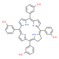 ChemSpider 2D Image | 2,3-dihydro-5,10,15,20-tetra(m-hydroxyphenyl)porphyrin | C44H32N4O4