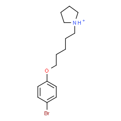 ChemSpider 2D Image | 1-[5-(4-Bromophenoxy)pentyl]pyrrolidinium | C15H23BrNO