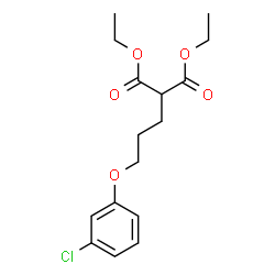 ChemSpider 2D Image | Diethyl [3-(3-chlorophenoxy)propyl]malonate | C16H21ClO5