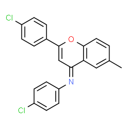 ChemSpider 2D Image | (4E)-N,2-Bis(4-chlorophenyl)-6-methyl-4H-chromen-4-imine | C22H15Cl2NO