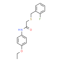 ChemSpider 2D Image | N-(4-Ethoxyphenyl)-2-[(2-fluorobenzyl)sulfanyl]acetamide | C17H18FNO2S