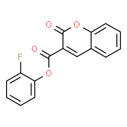 ChemSpider 2D Image | 2-Fluorophenyl 2-oxo-2H-chromene-3-carboxylate | C16H9FO4