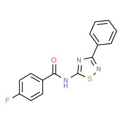 ChemSpider 2D Image | 4-Fluoro-N-(3-phenyl-1,2,4-thiadiazol-5-yl)benzamide | C15H10FN3OS