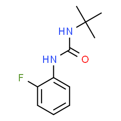 ChemSpider 2D Image | 1-(2-Fluorophenyl)-3-(2-methyl-2-propanyl)urea | C11H15FN2O